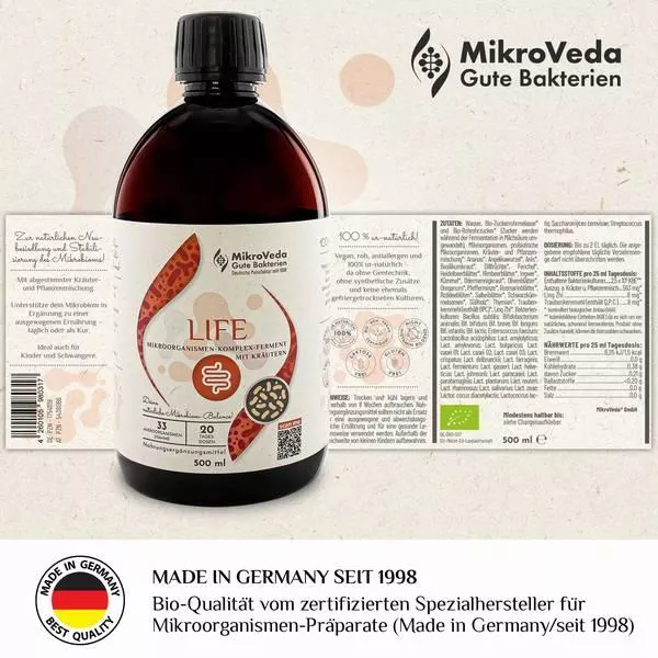 MikroVeda LIFE - Bio-Enzymferment 500ml